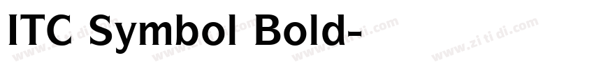 ITC Symbol Bold字体转换